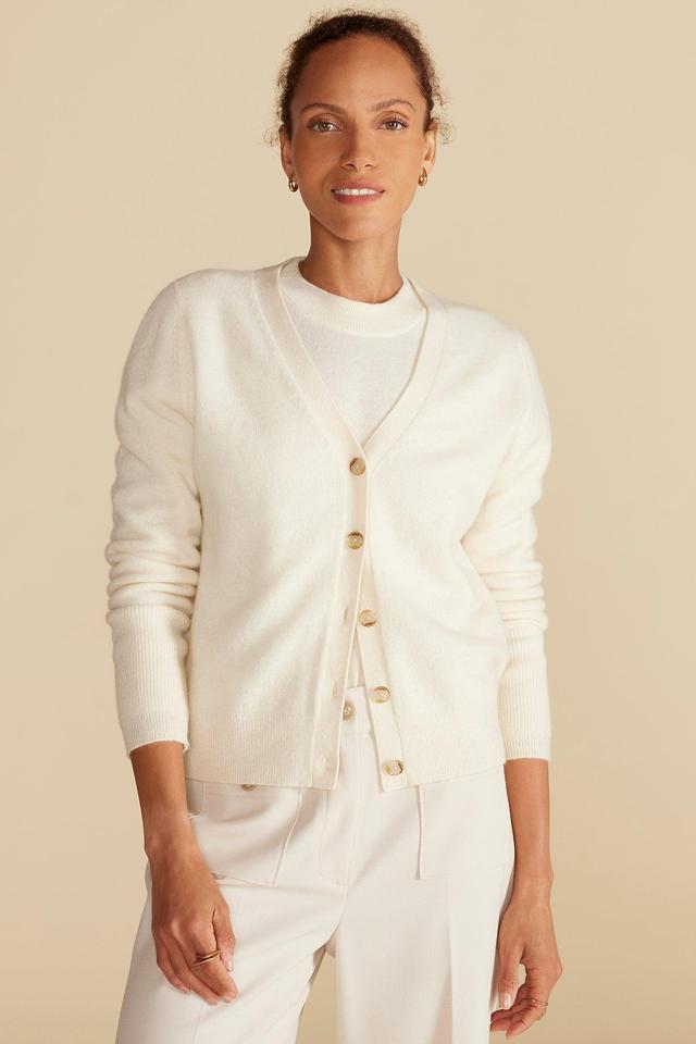 Mason Cashmere Cardigan - Ivory Product Image