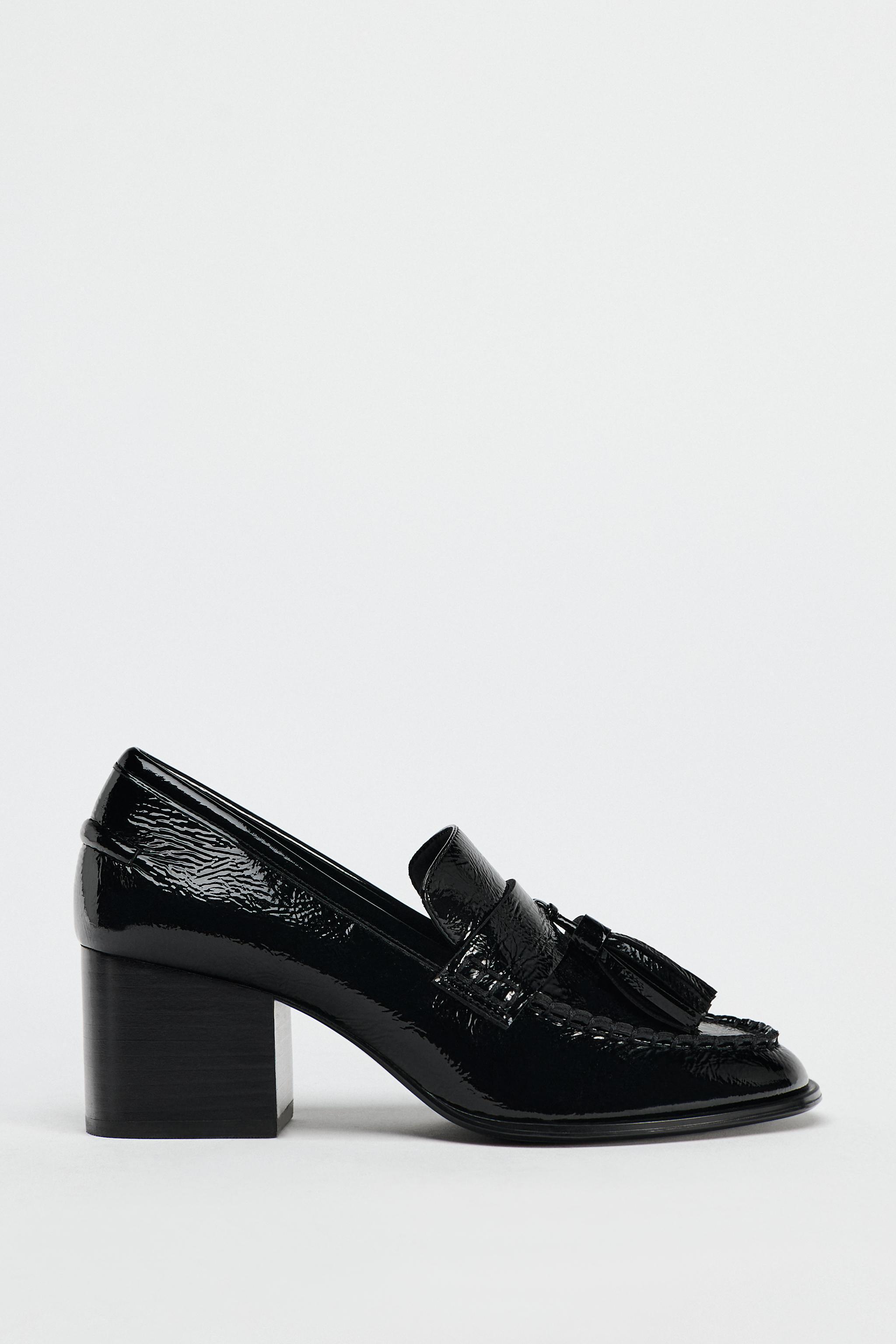 FAUX PATENT TASSELED LOAFERS Product Image