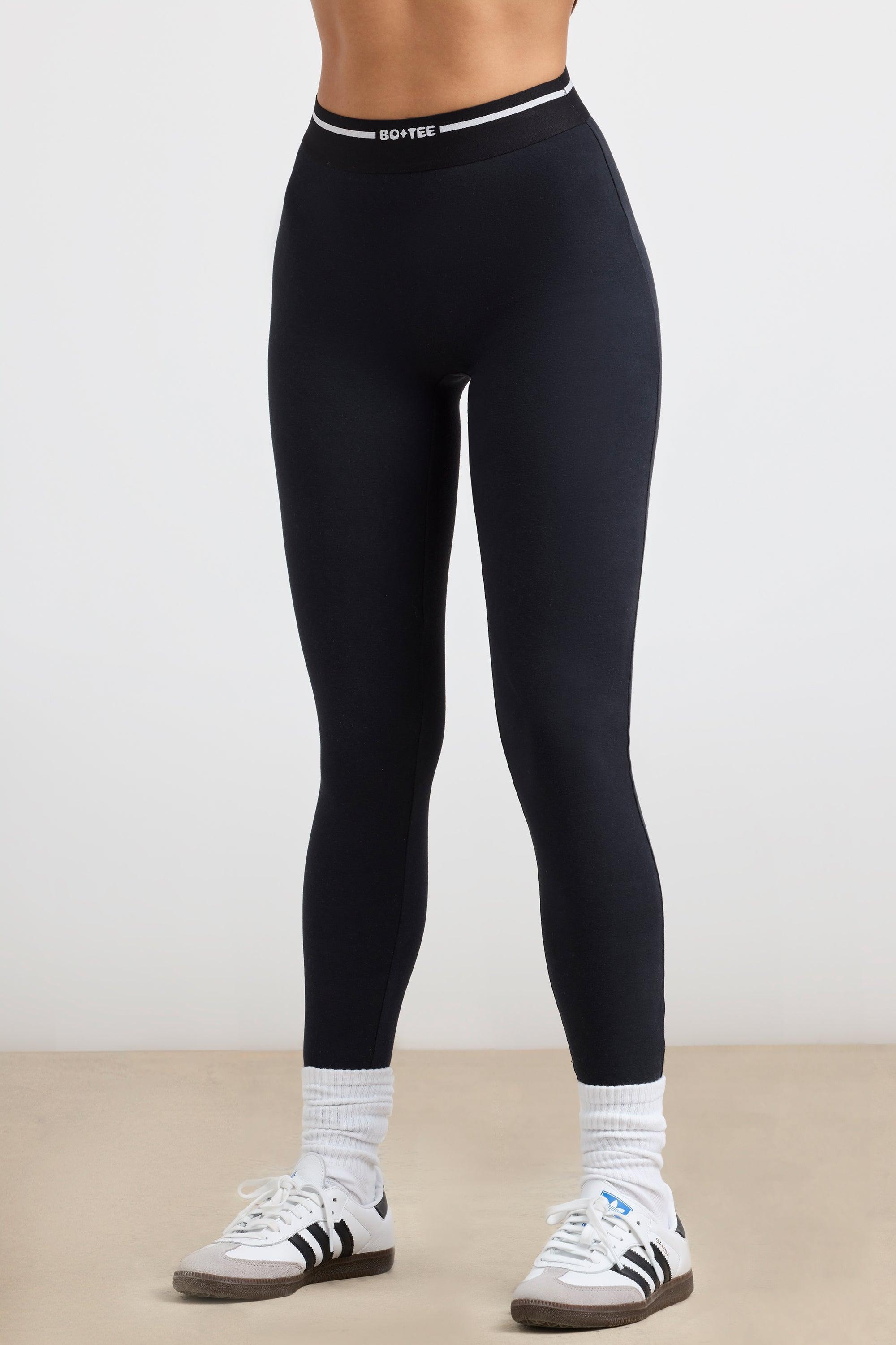 High-Waist Leggings in Black Female Product Image