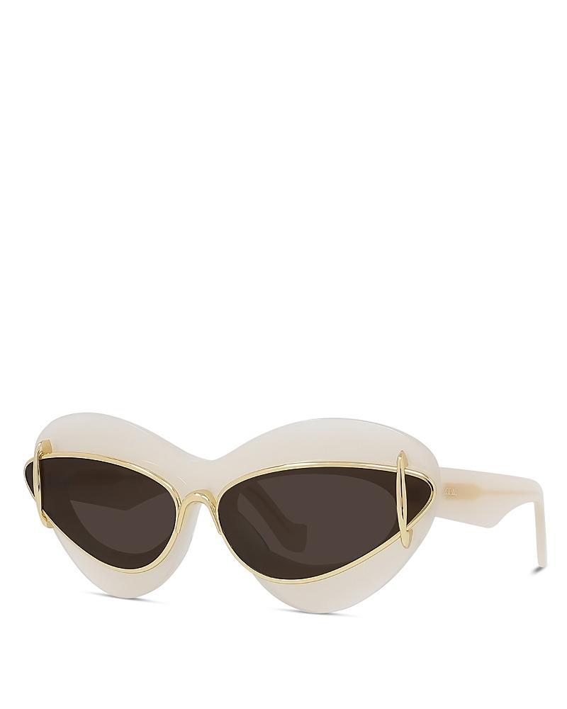 Double Frame Mixed-Media Cat-Eye Sunglasses Product Image