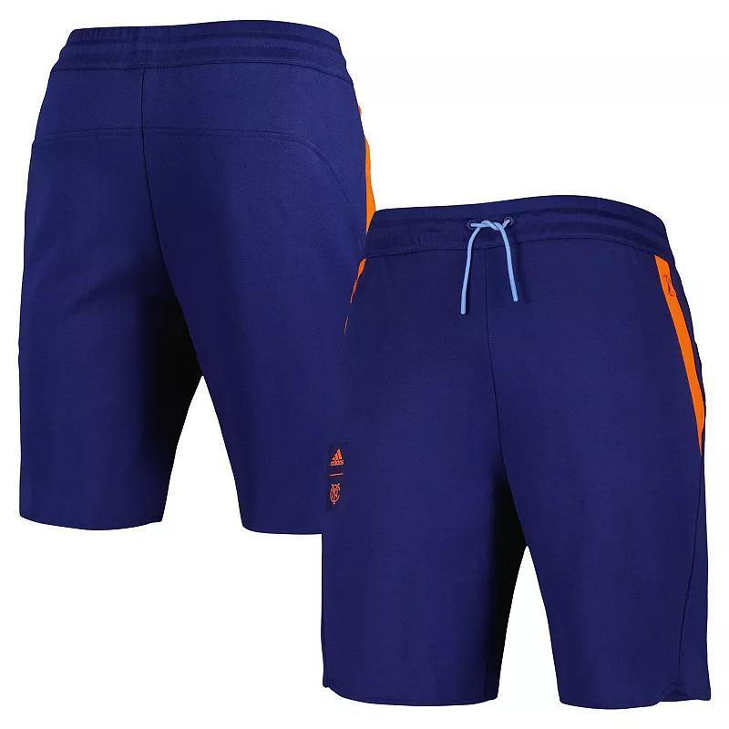 Mens adidas Royal New York City FC 2023 Player Travel Shorts Product Image