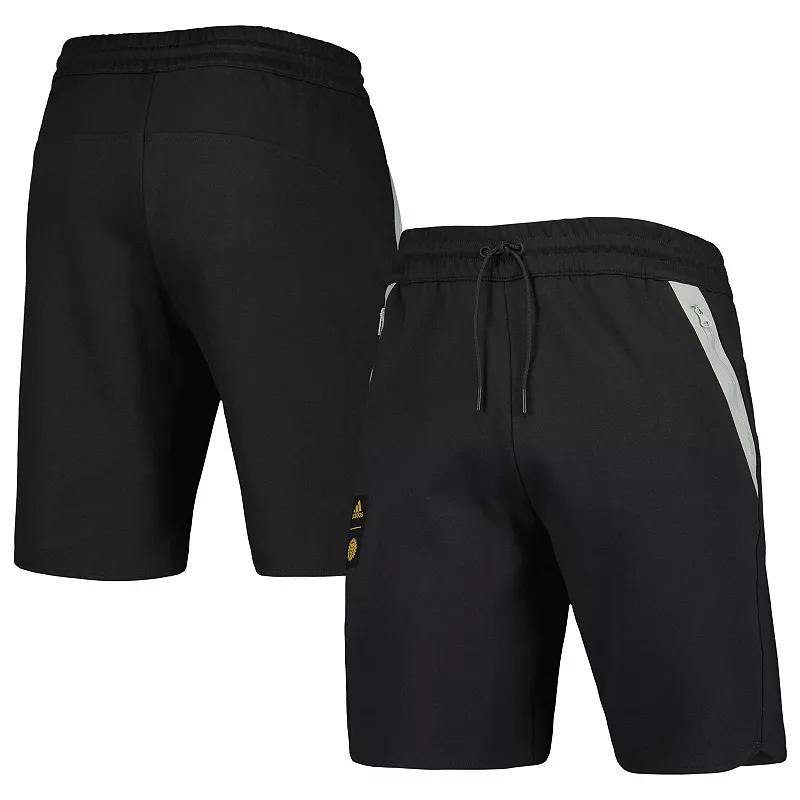 Mens adidas Black Orlando City SC 2023 Player Travel Shorts Grey Product Image