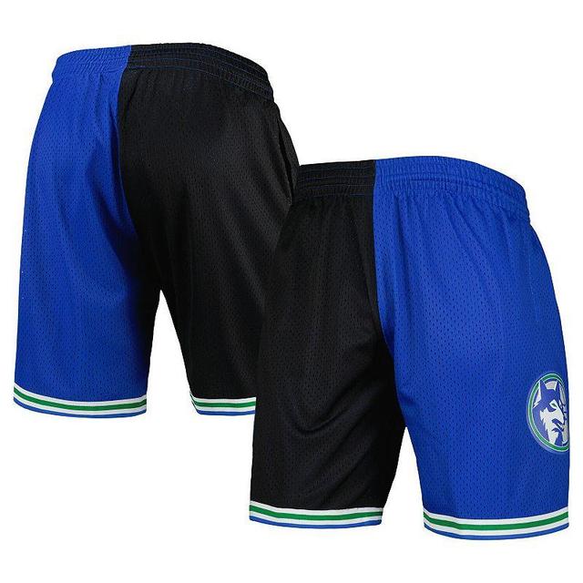 Mens Mitchell & Ness /Blue Minnesota Timberwolves Hardwood Classics 1993 Split Swingman Shorts Product Image