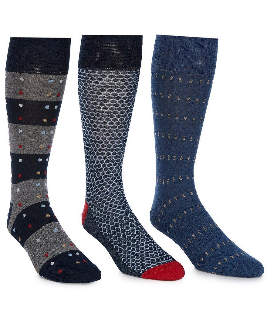 Roundtree & Yorke Multi Dot Pattern Dress Socks 3-Pack Product Image