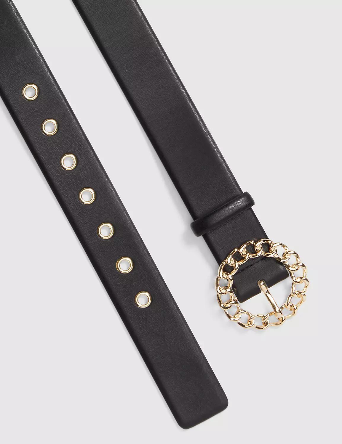 Goldtone Chain Detail Belt Product Image