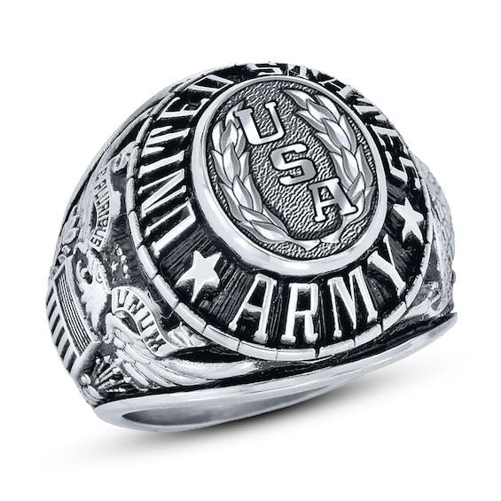 Men's Engravable Military Ring by ArtCarved (1 Line) Product Image