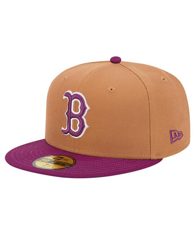 New Era Mens Brown Boston Red Sox Two-Tone Color Pack 59FIFTY Fitted Hat - Brown, Purple Product Image