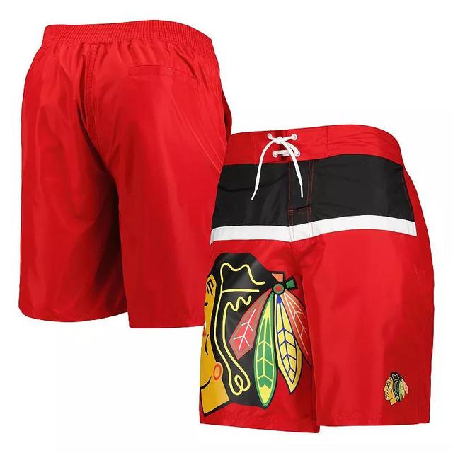 Mens Starter Chicago Blackhawks Sea Wind Swim Trunks Product Image