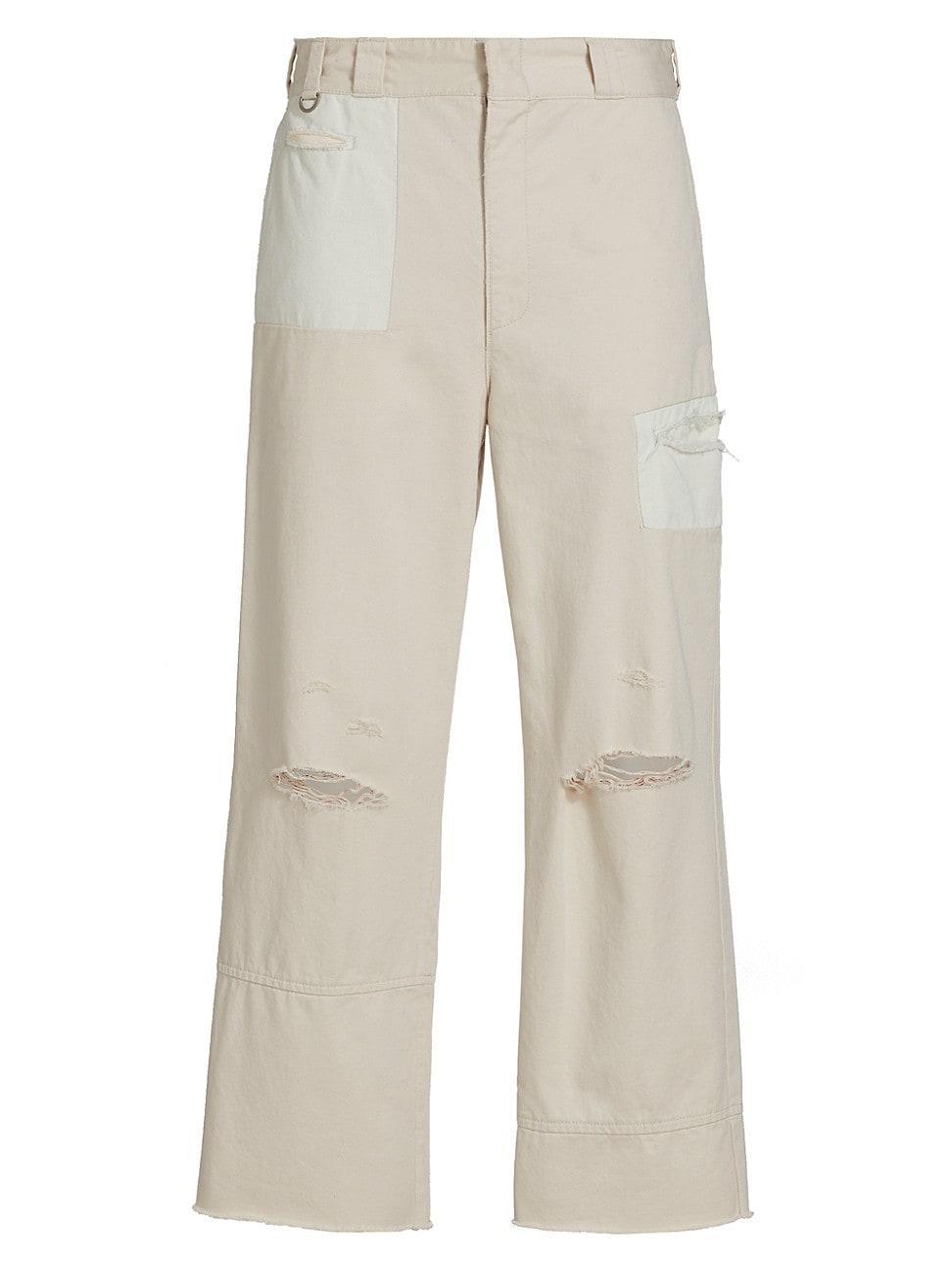 Mens Distressed Cotton Pants Product Image