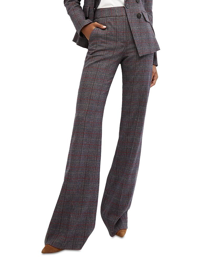 Womens Lebone Plaid Boot-Cut Pants Product Image