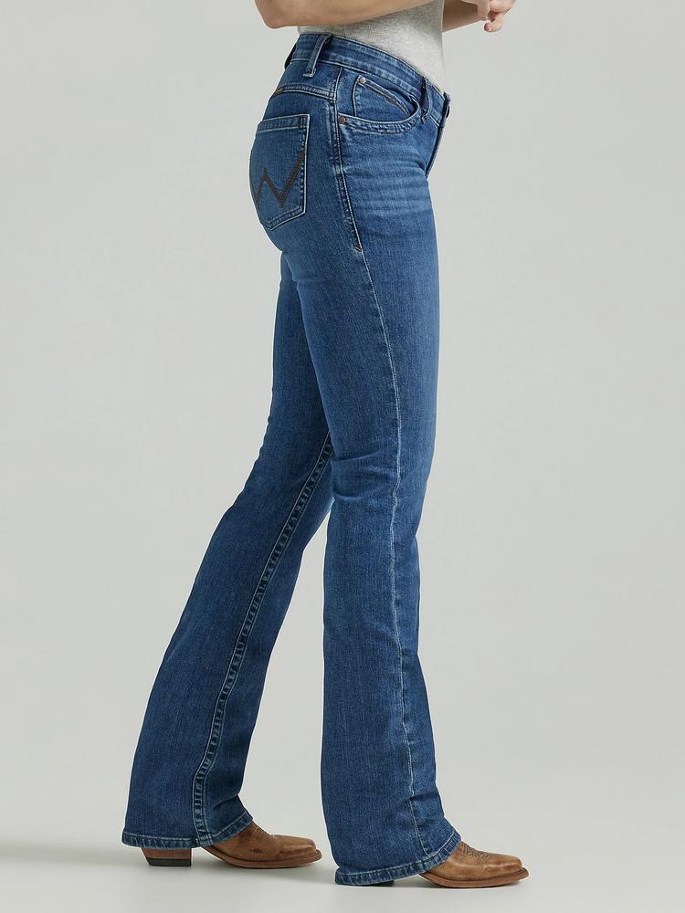 Wrangler® Ladies' Ultimate Riding Willow Mid Rise Boot Cut Jeans in Jennifer Product Image