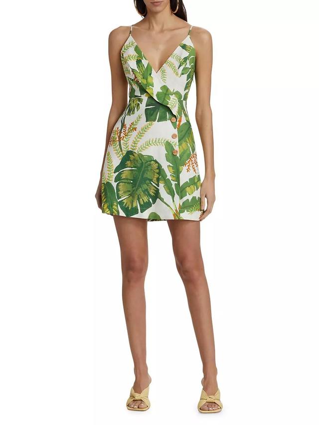 Tropical Forest Ruffle Minidress Product Image