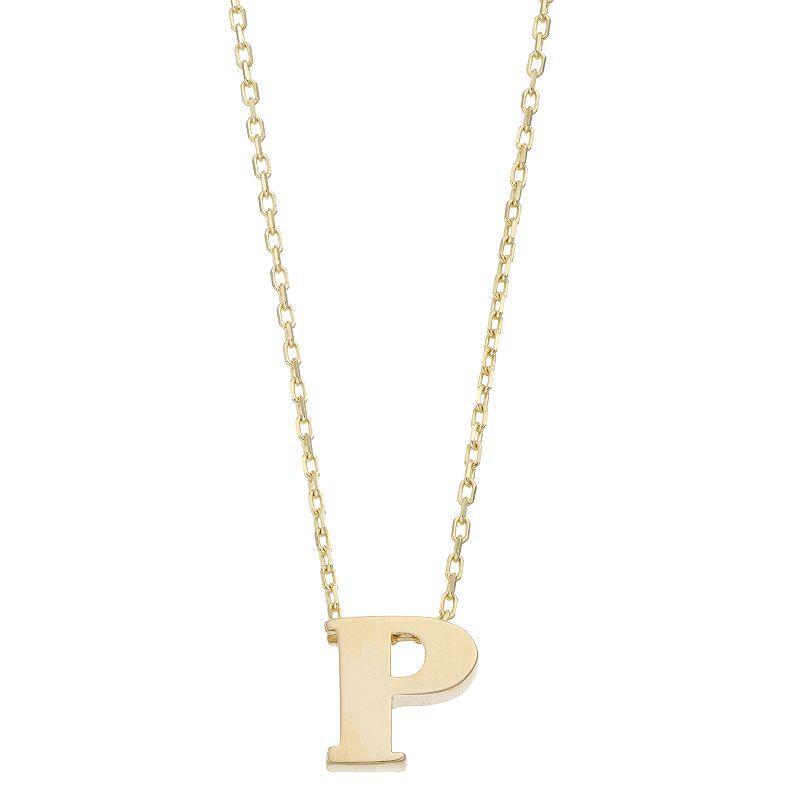 Au Naturale 14k Gold Initial Pendant Necklace, Womens Product Image