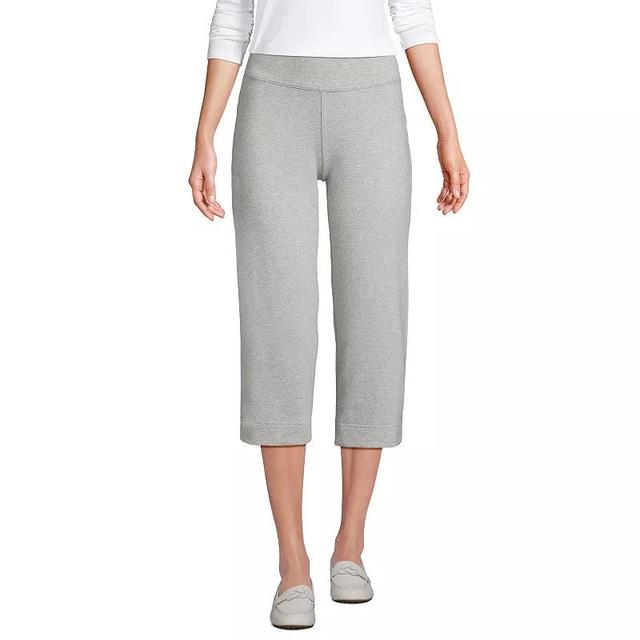 Womens Lands End Starfish Straight-Leg Pull-On Crop Pants Gray Grey Product Image