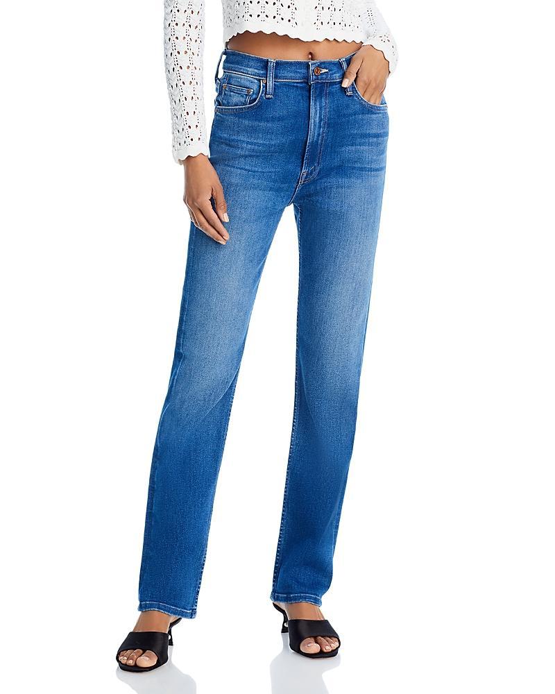 Mother High Rise Straight Jeans in Hue Are You product image