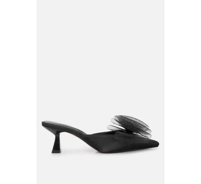 London Rag Asma Organza Womens Heeled Mules Silver Product Image