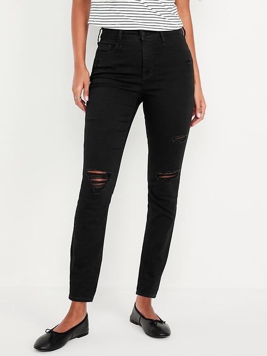 High-Waisted Rockstar Super-Skinny Jeans Product Image