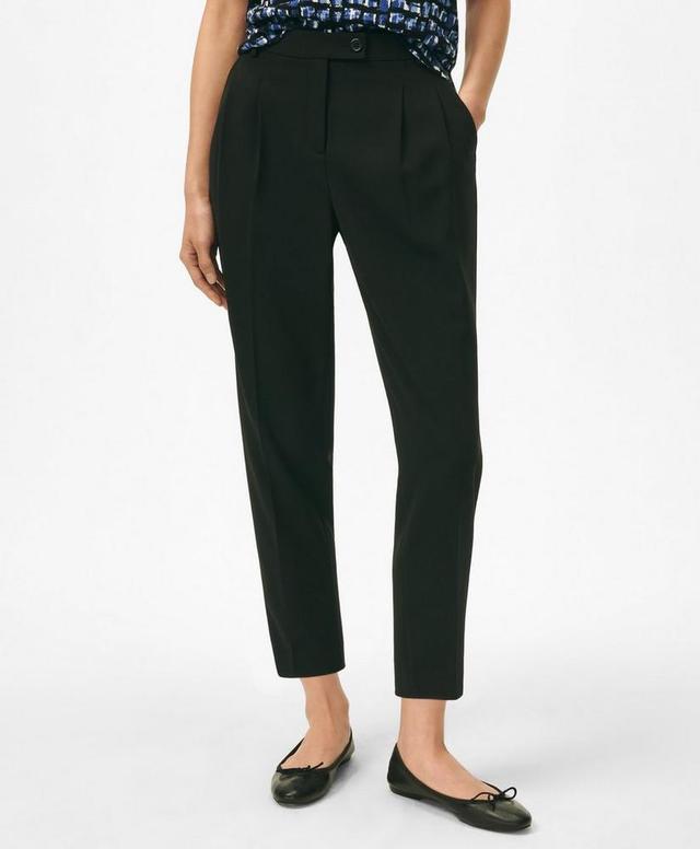 Cropped Fine Twill Crepe Pants Product Image