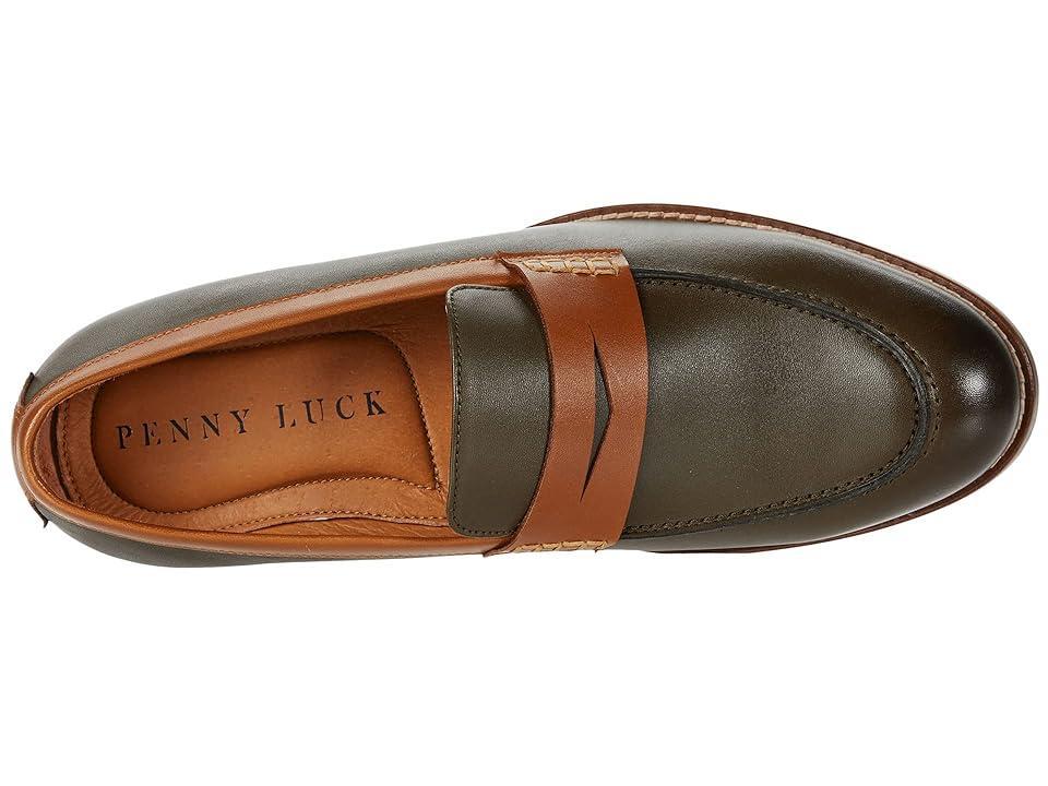 Penny Luck Morgan Penny Loafer Green) Men's Shoes Product Image