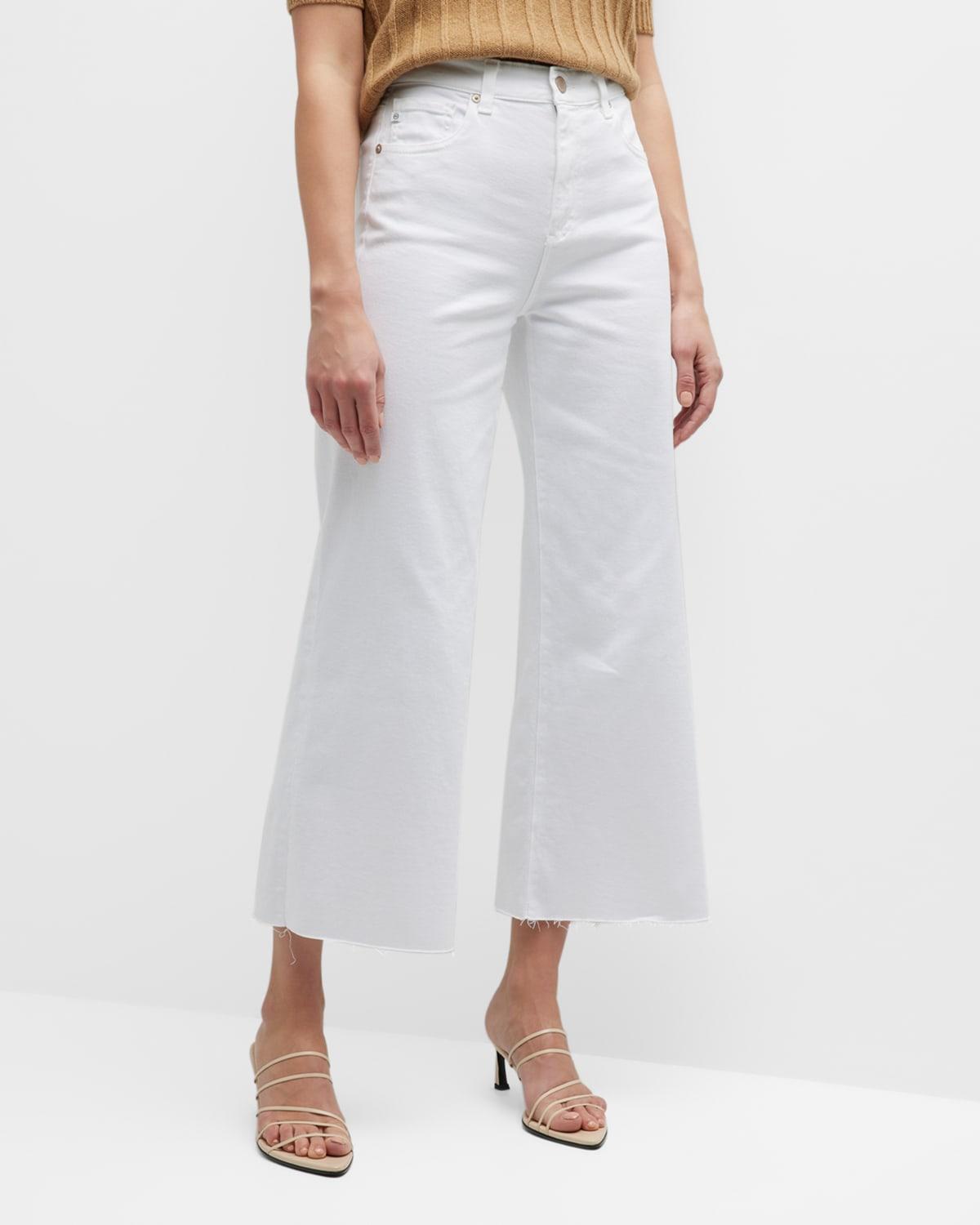 Womens Saige Wide-Leg Cropped Jeans Product Image