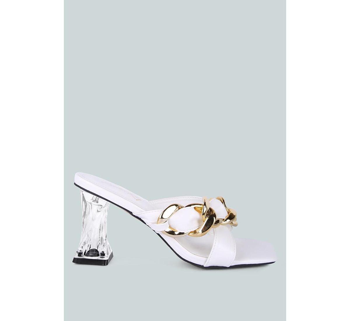 Womens Wandy Link Chain Embellished Sandals Product Image