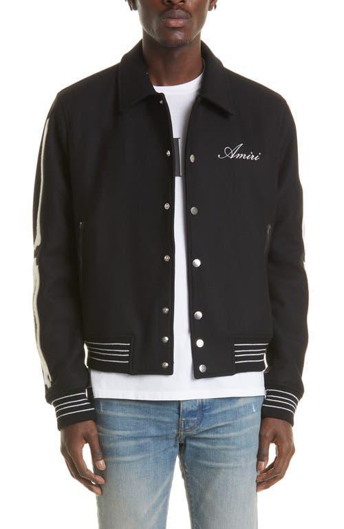 AMIRI Bones Wool Varsity Jacket Product Image