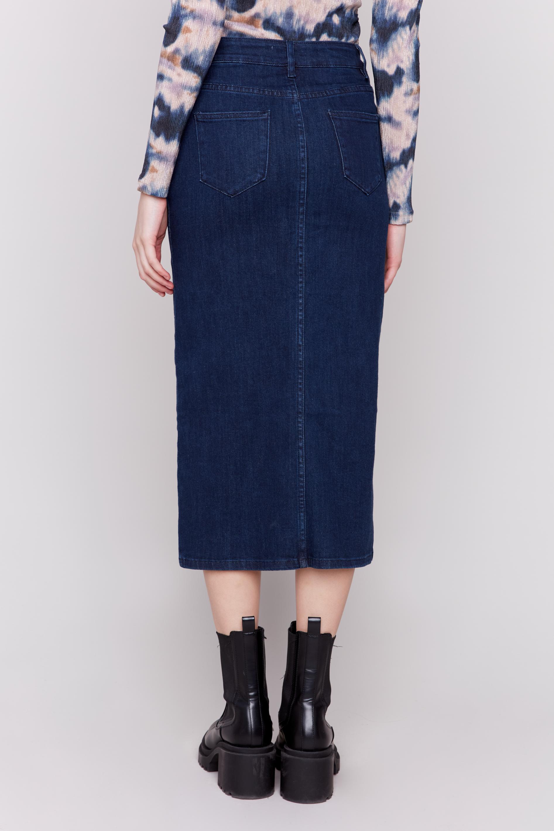 Long Denim Skirt Product Image