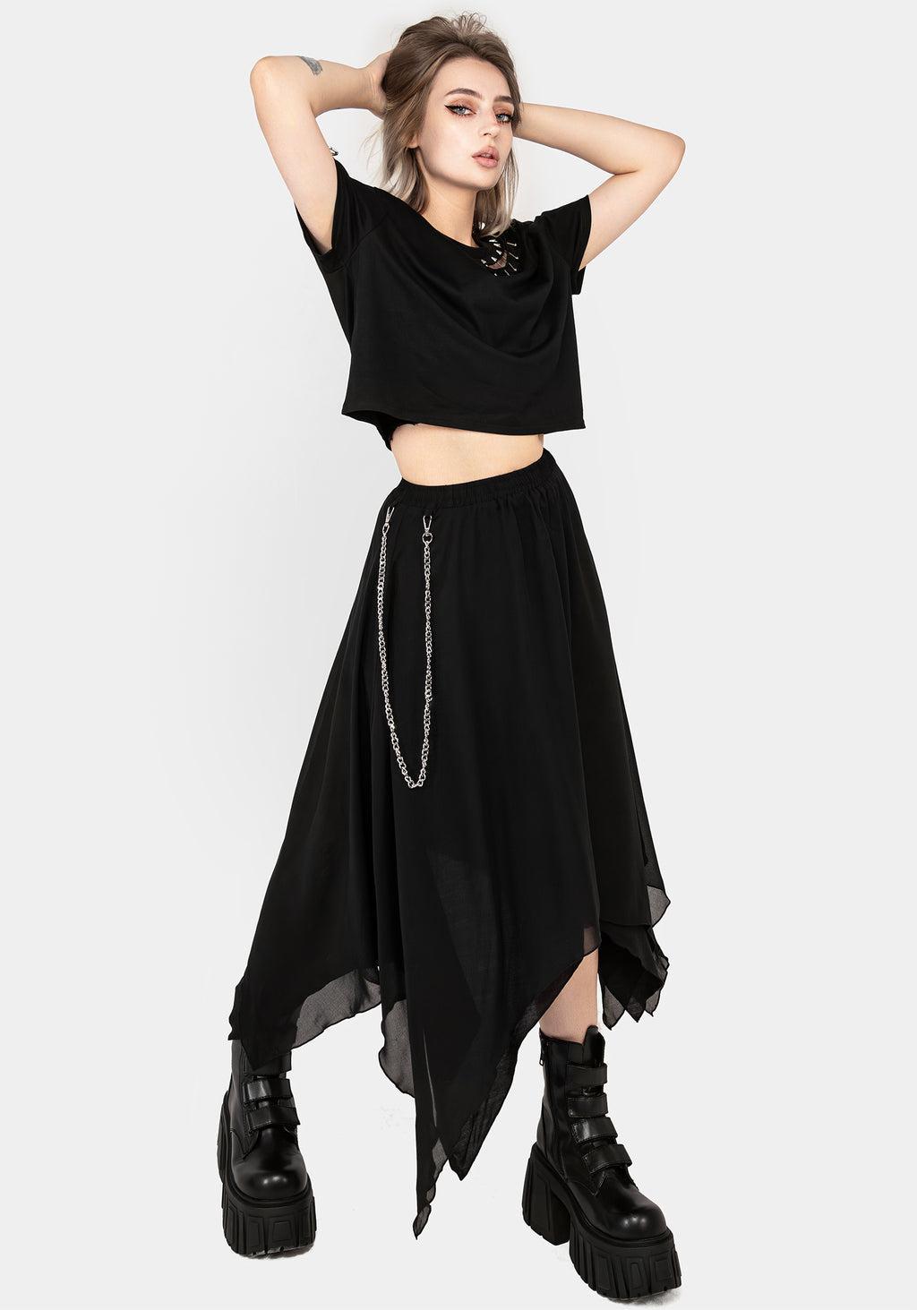 Levitate Chain Detail Midi Skirt Product Image