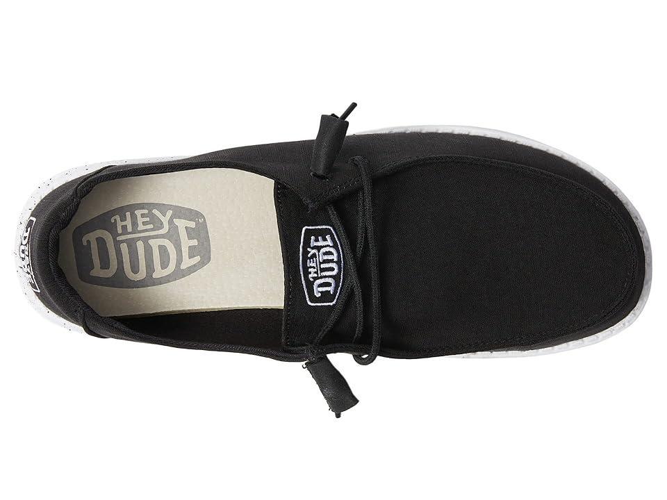 Hey Dude Womens Wendy Slub Canvas Casual Moccasin Sneakers from Finish Line - Black Product Image