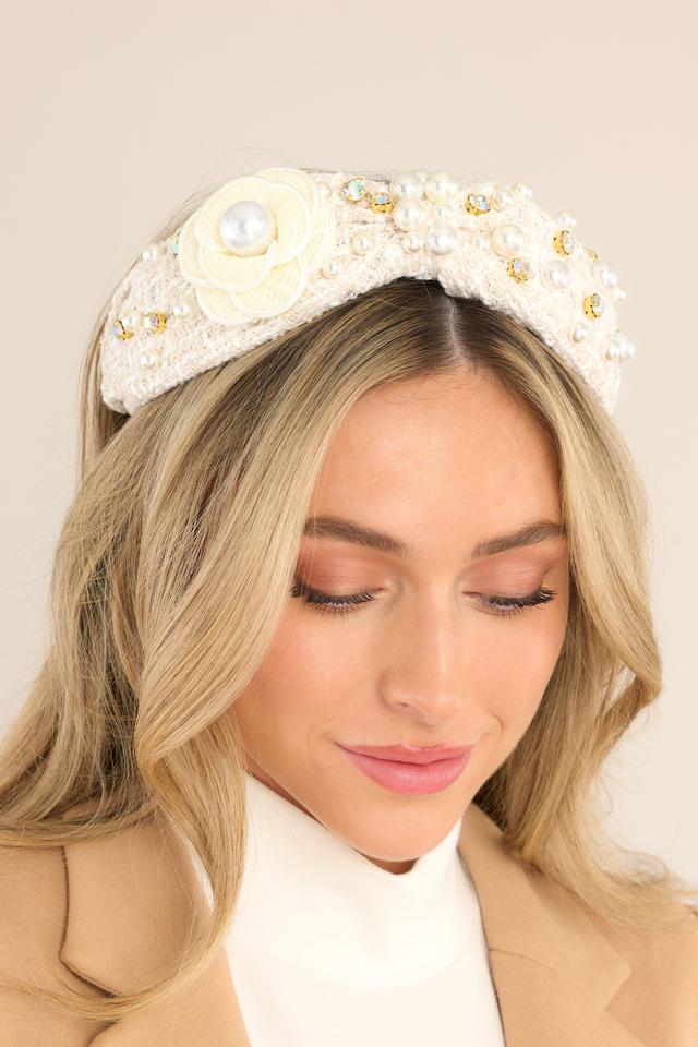 Beauty In Everyday Ivory Tweed Headband Product Image