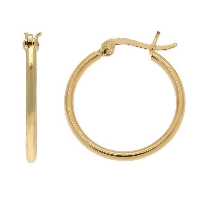 PRIMROSE Sterling Silver Hoop Earrings, Womens, Gold Tone Product Image