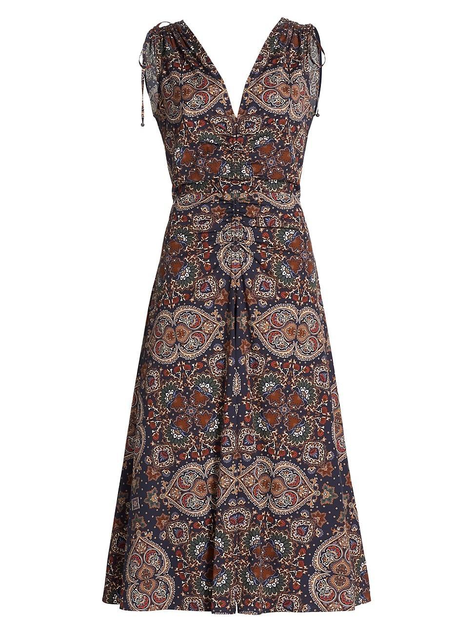 Womens Zia Paisley Midi-Dress product image