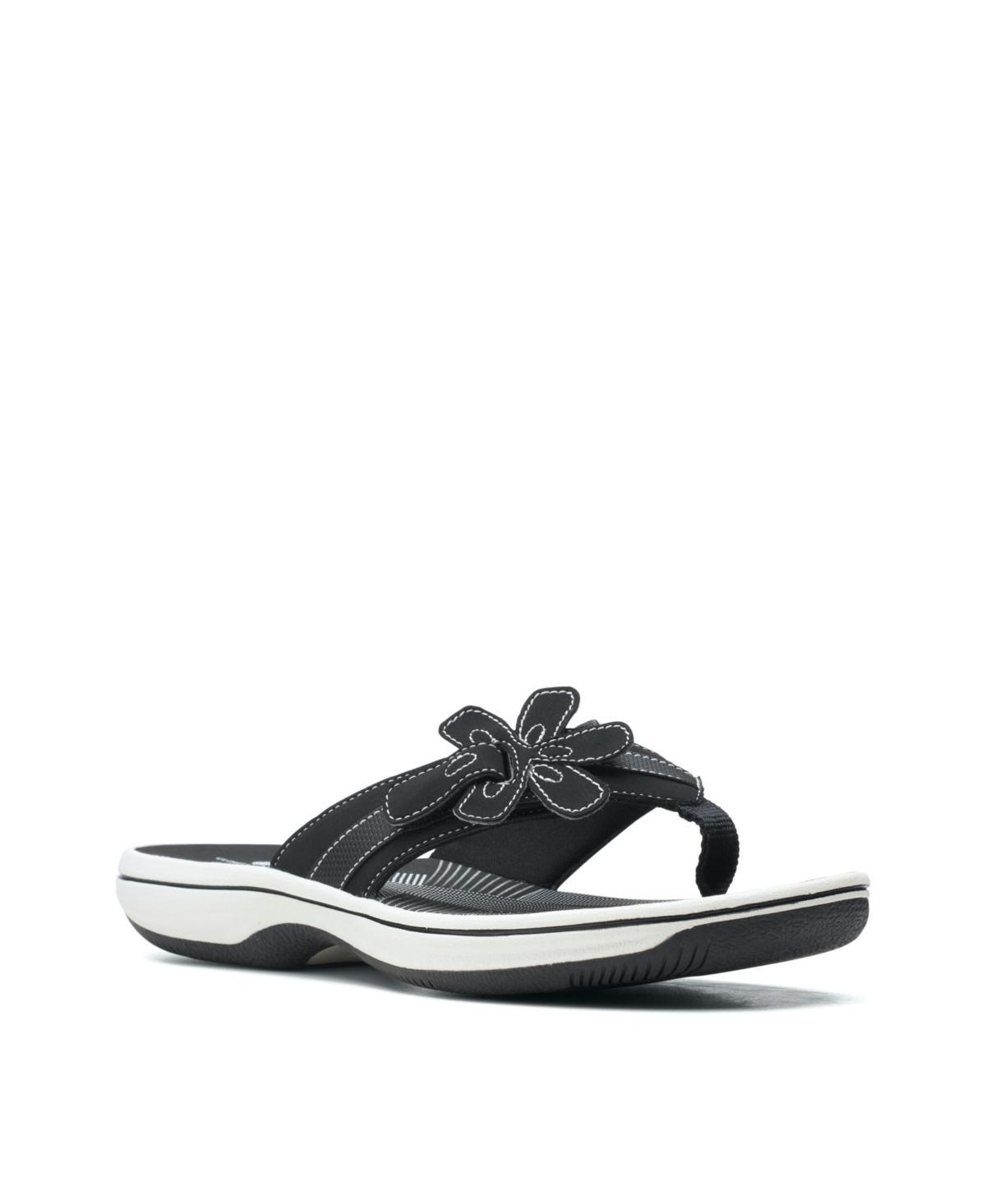 Clarks Cloudsteppers Brinkley Flora Womens Flip Flop Sandals Silver Product Image