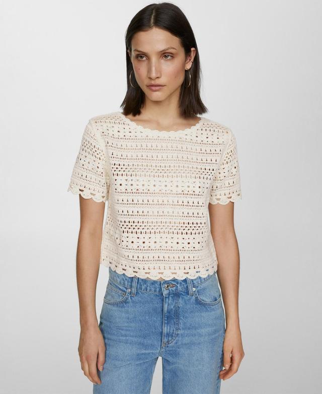 Women's Openwork Details Knitted Jumper Product Image