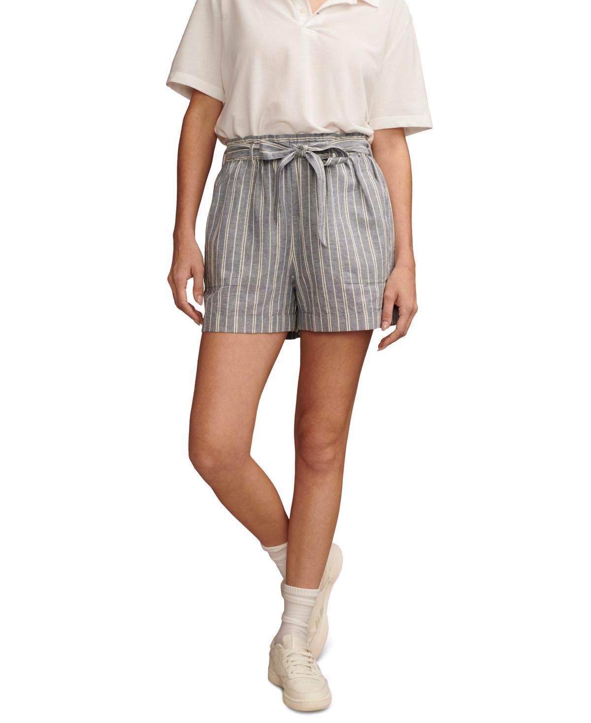 Lucky Brand Womens Paperbag-Waist Cuffed Shorts Product Image