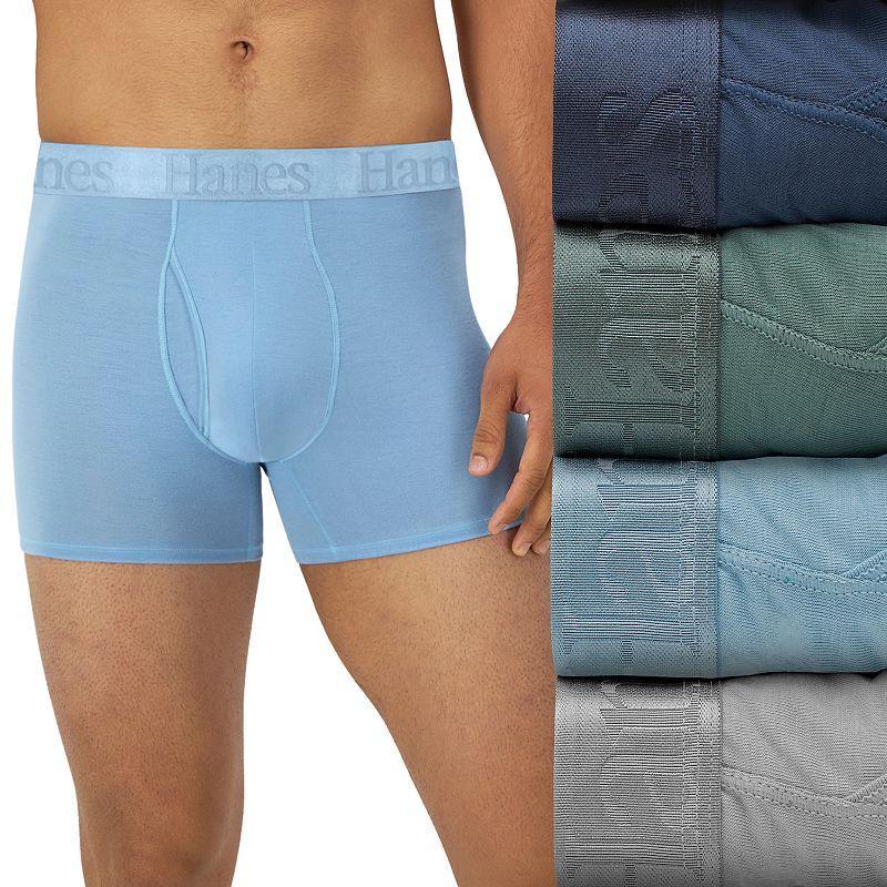 Mens Hanes Originals Ultimate SuperSoft Trunk Underwear 3-Pack + 1 Bonus Pack Product Image