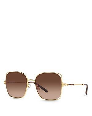 Tory Burch Womens 0TY6097 55mm Gradient Gold Polarized Square Sunglasses Product Image