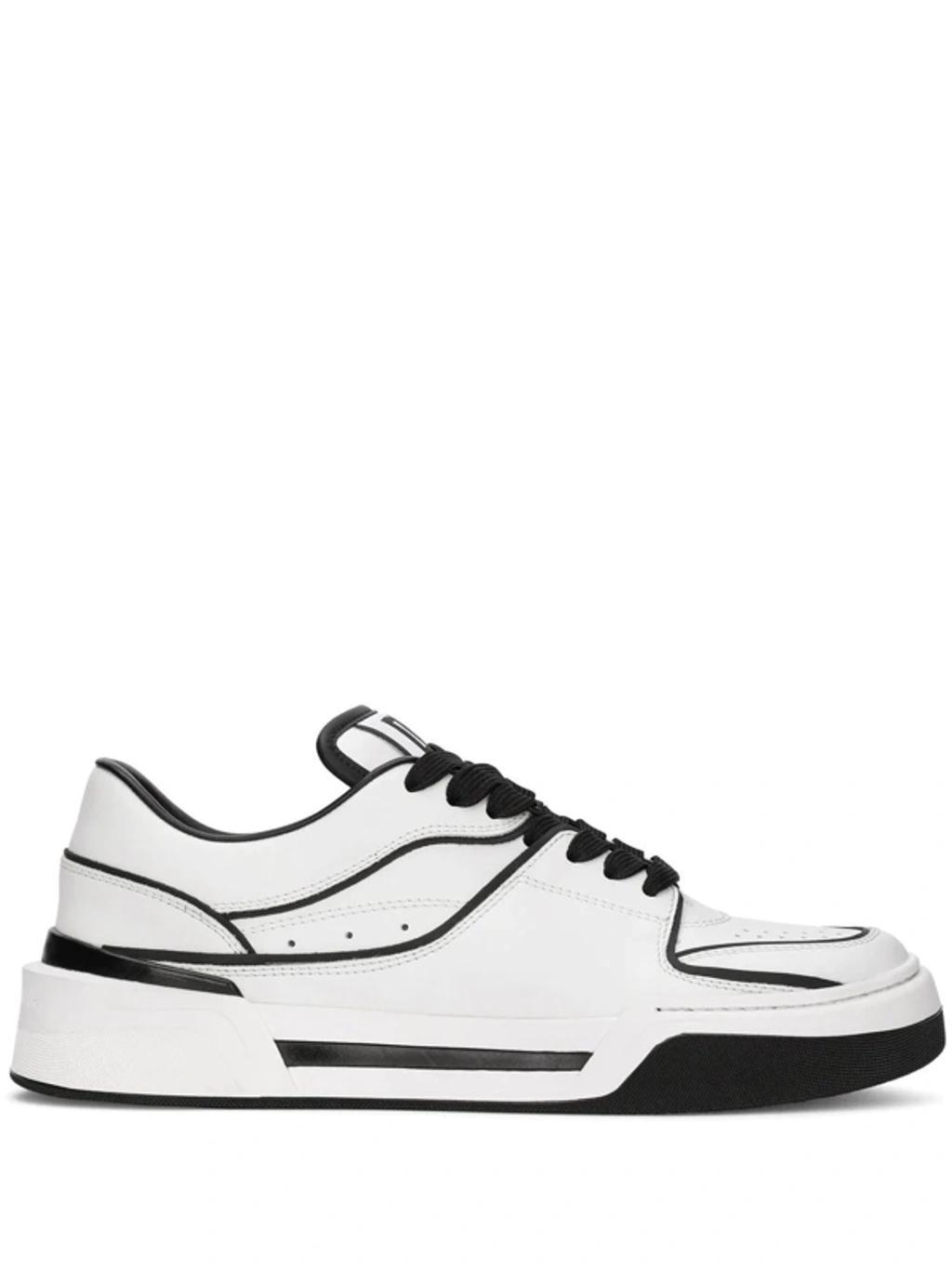 DOLCE & GABBANA 35mm New Roma Leather Sneakers In Black product image