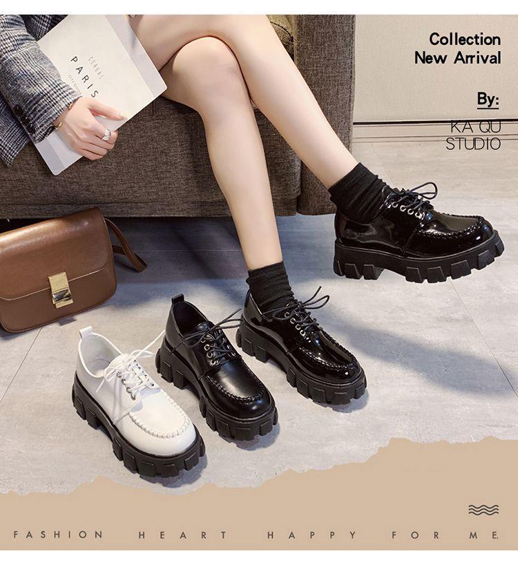 Platform Lace-Up Loafer Shoes Product Image