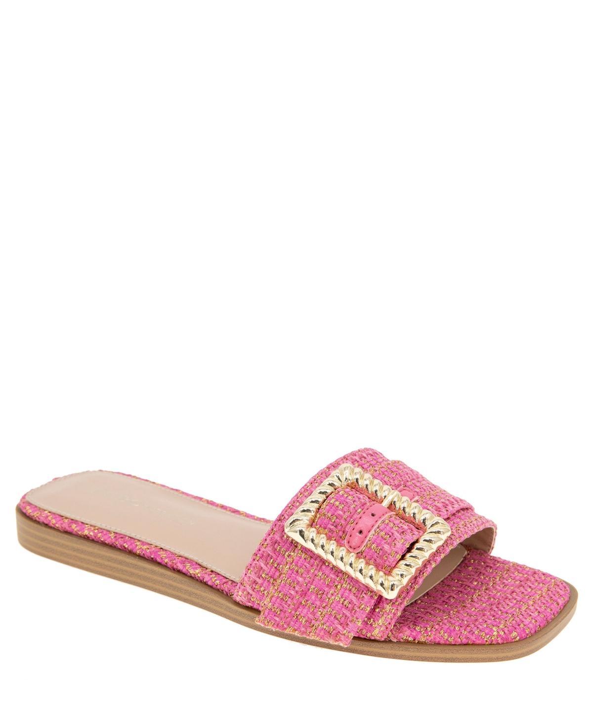 BCBGeneration Mollie Womens Buckled Slide Flat Sandal Product Image