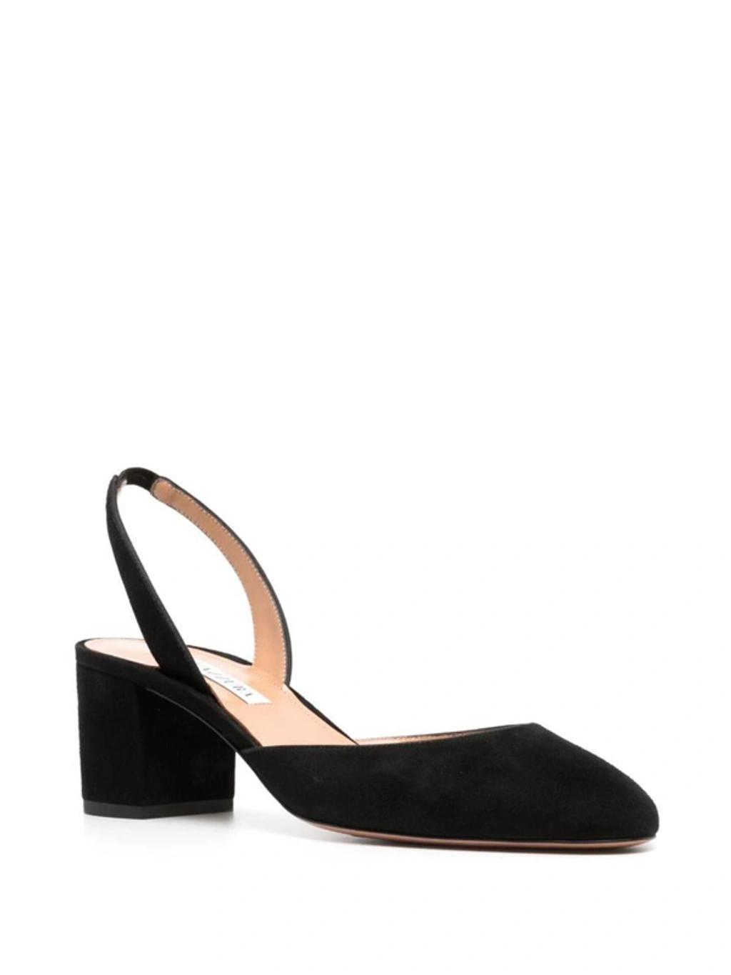 AQUAZZURA Slingback Block-heel Pumps In Black Product Image