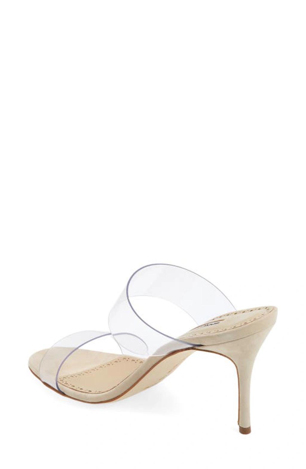 MANOLO BLAHNIK Pvc Scolto Sandals In Nude product image