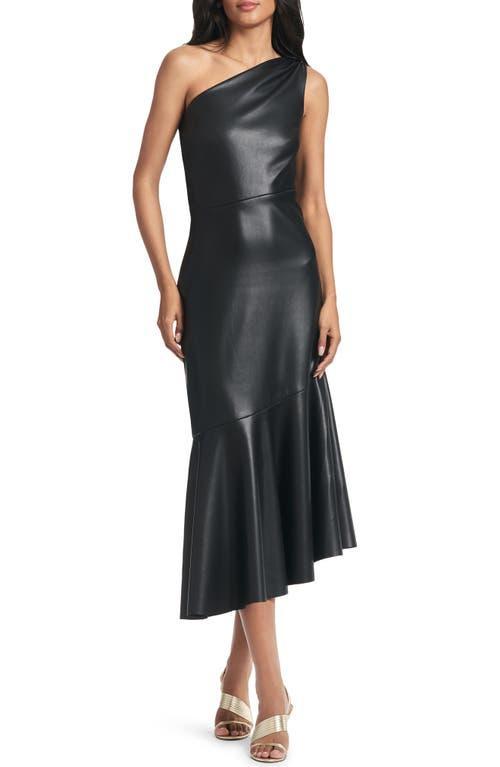 Womens Harris Faux Leather Midi-Dress Product Image