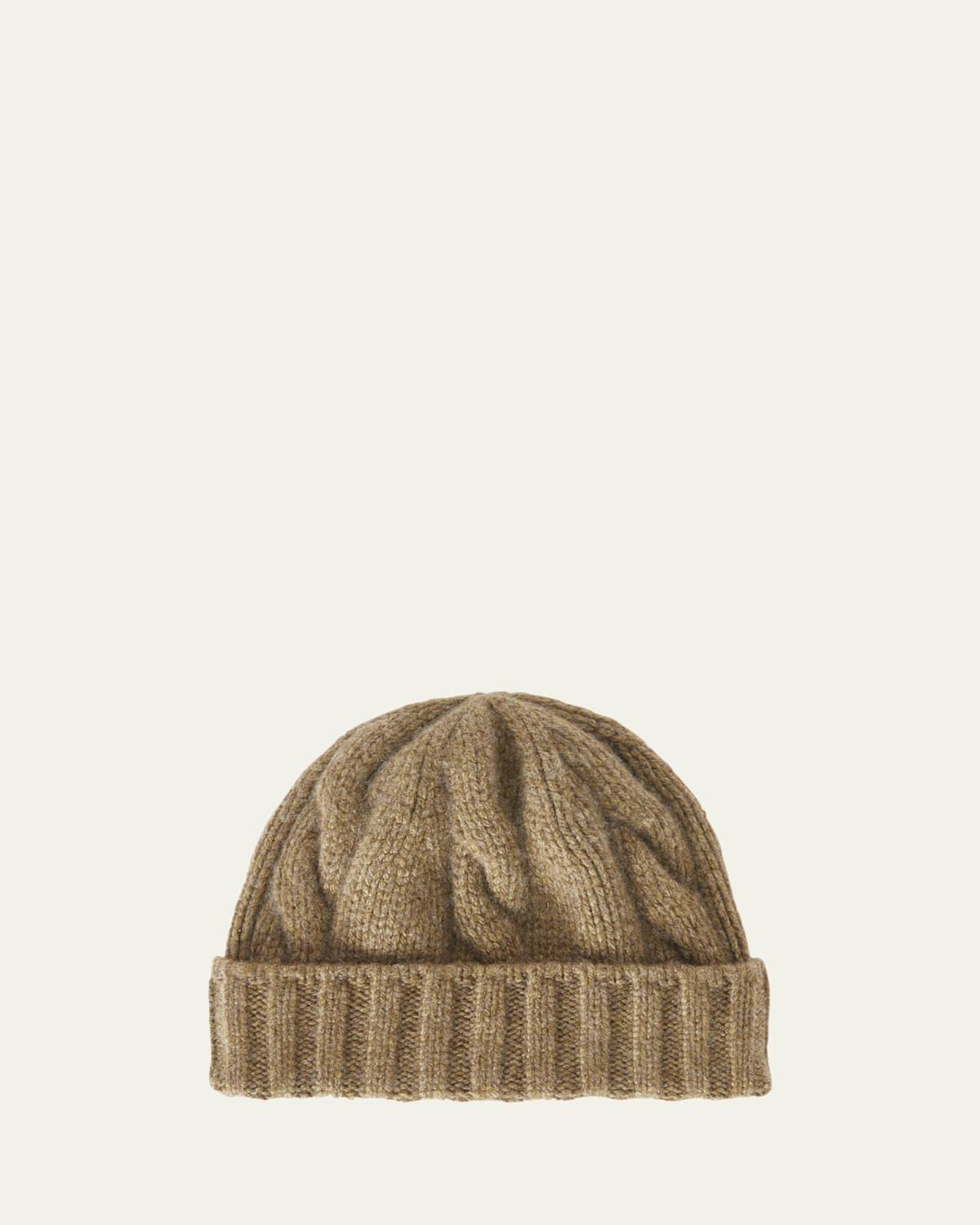 Cashmere Cable Knit Beanie Product Image