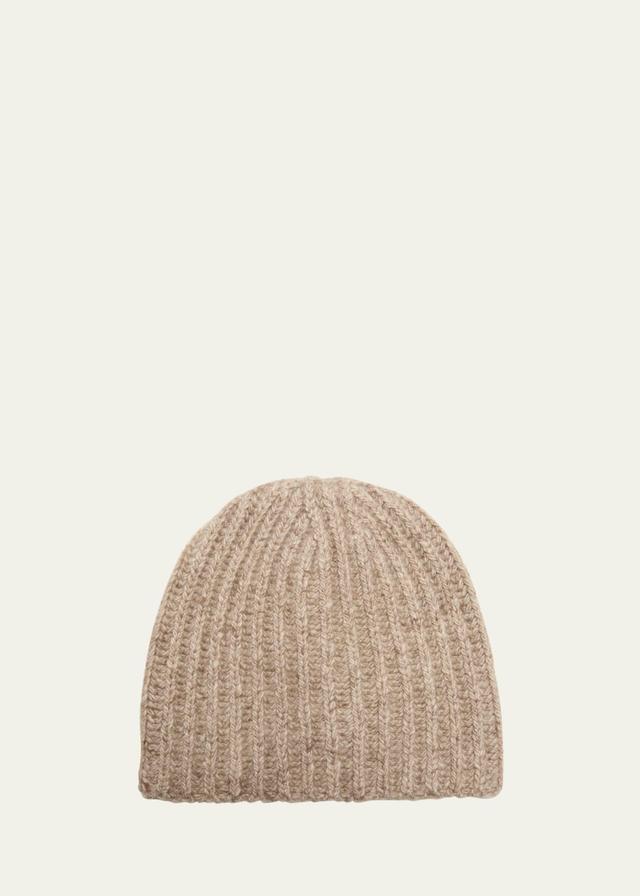 Mens Lutz Cashmere Ribbed Beanie Hat Product Image