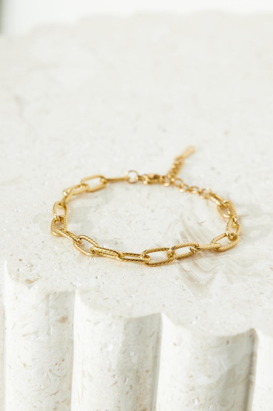 18k Gold Plated Chain Of Luxe Bracelet Gold Product Image