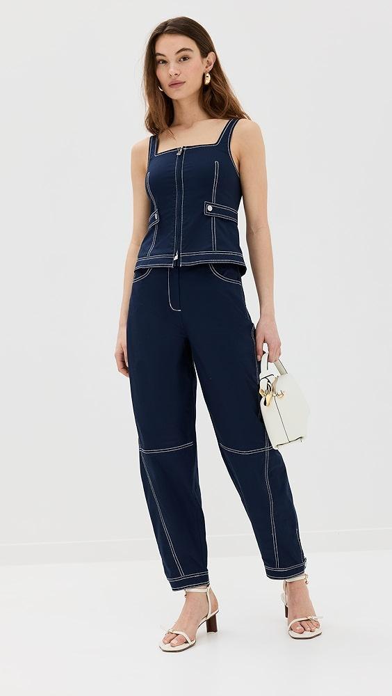 SIMKHAI Kairi Curved Leg Pants | Shopbop Product Image