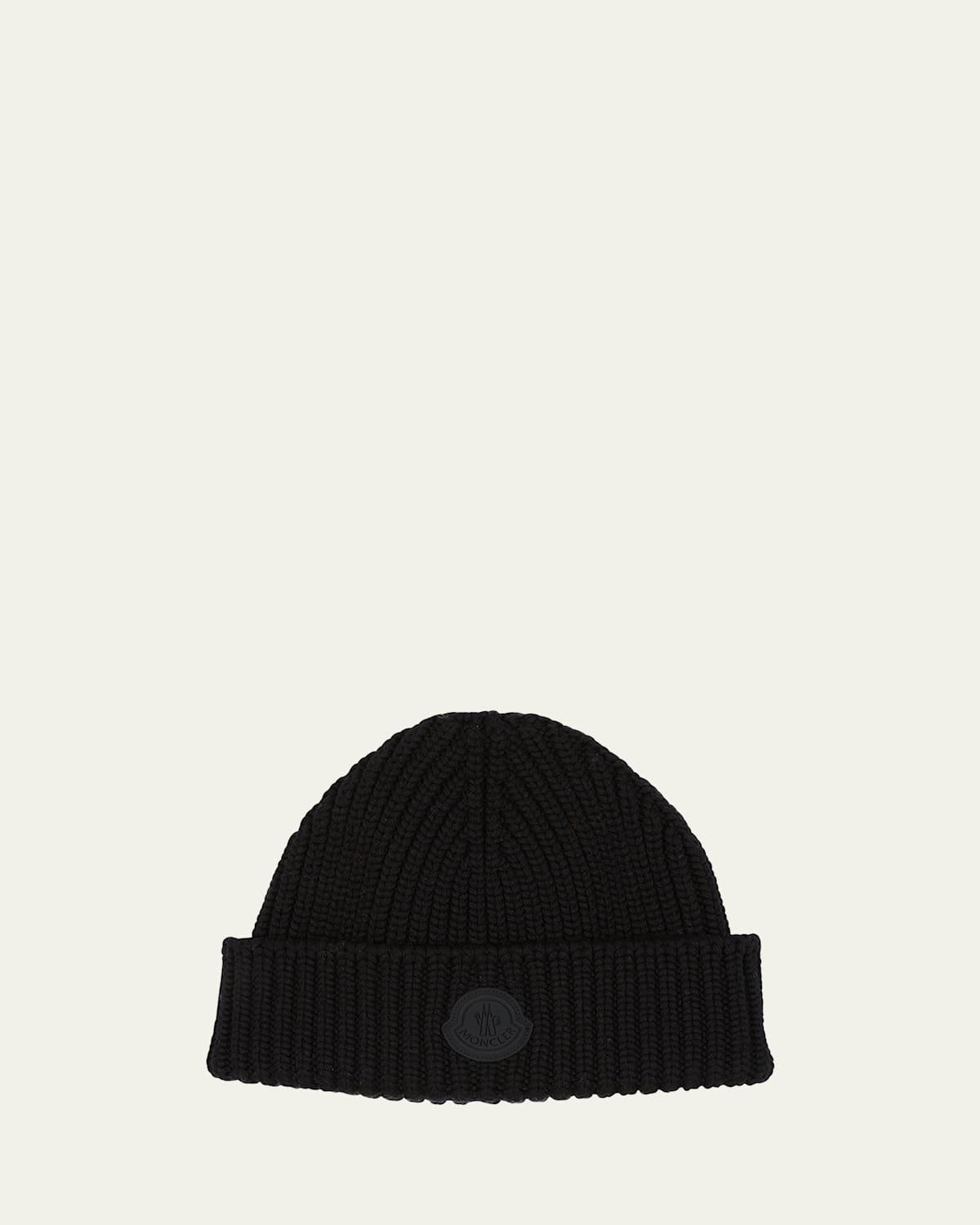 Moncler Logo Patch Virgin Wool Beanie Product Image