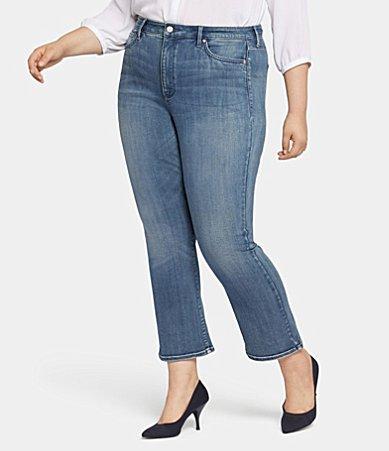 NYDJ Plus Size High Rise Slim Bootcut Ankle Jeans Product Image