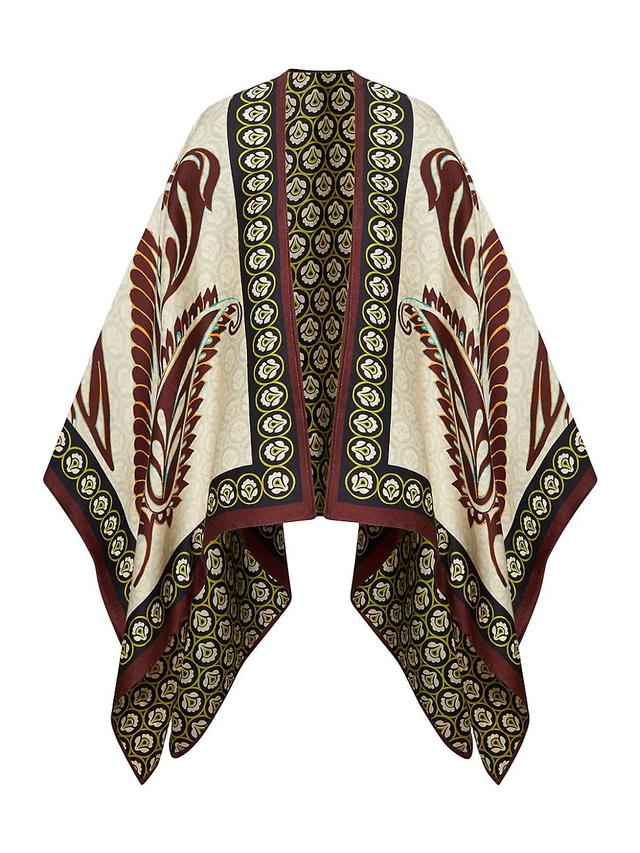 Womens Printed Cotton Cape Product Image